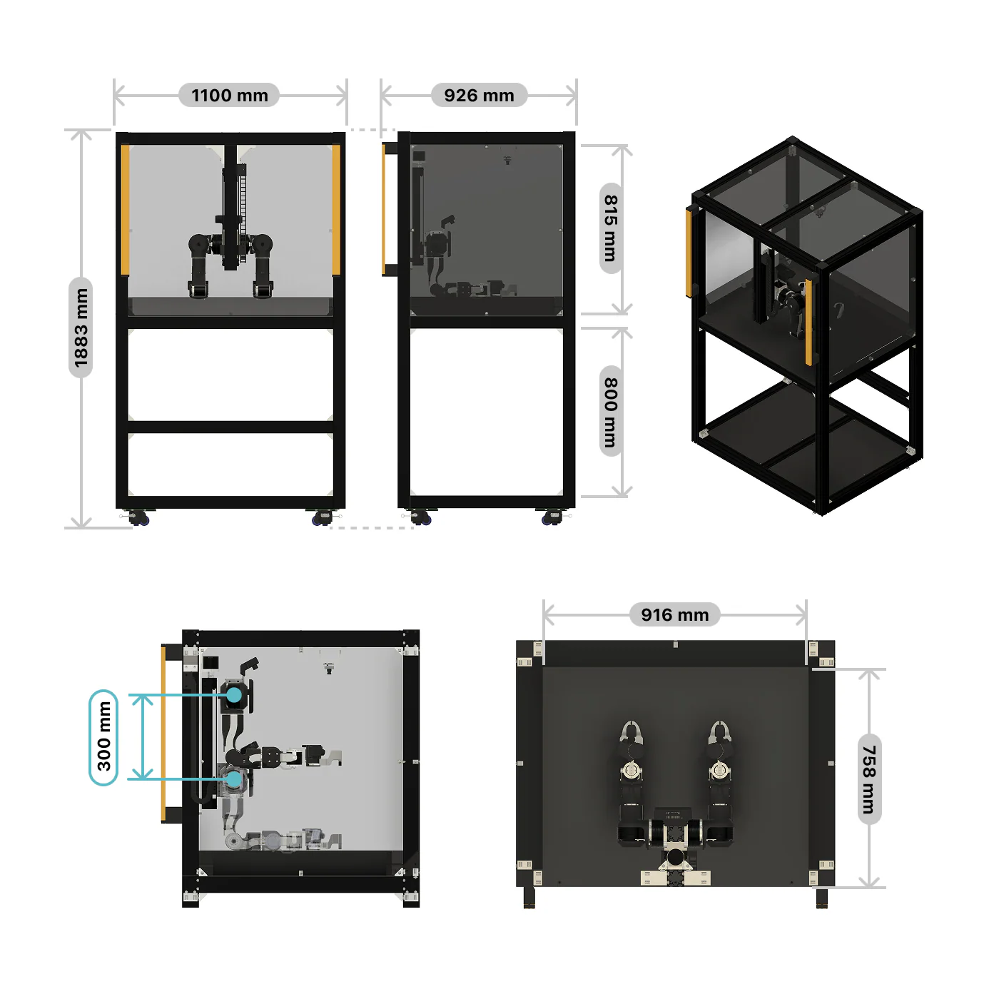 Cereboto OpenArm Cell Robotics Workstation for Robot Arm Demonstration and Development